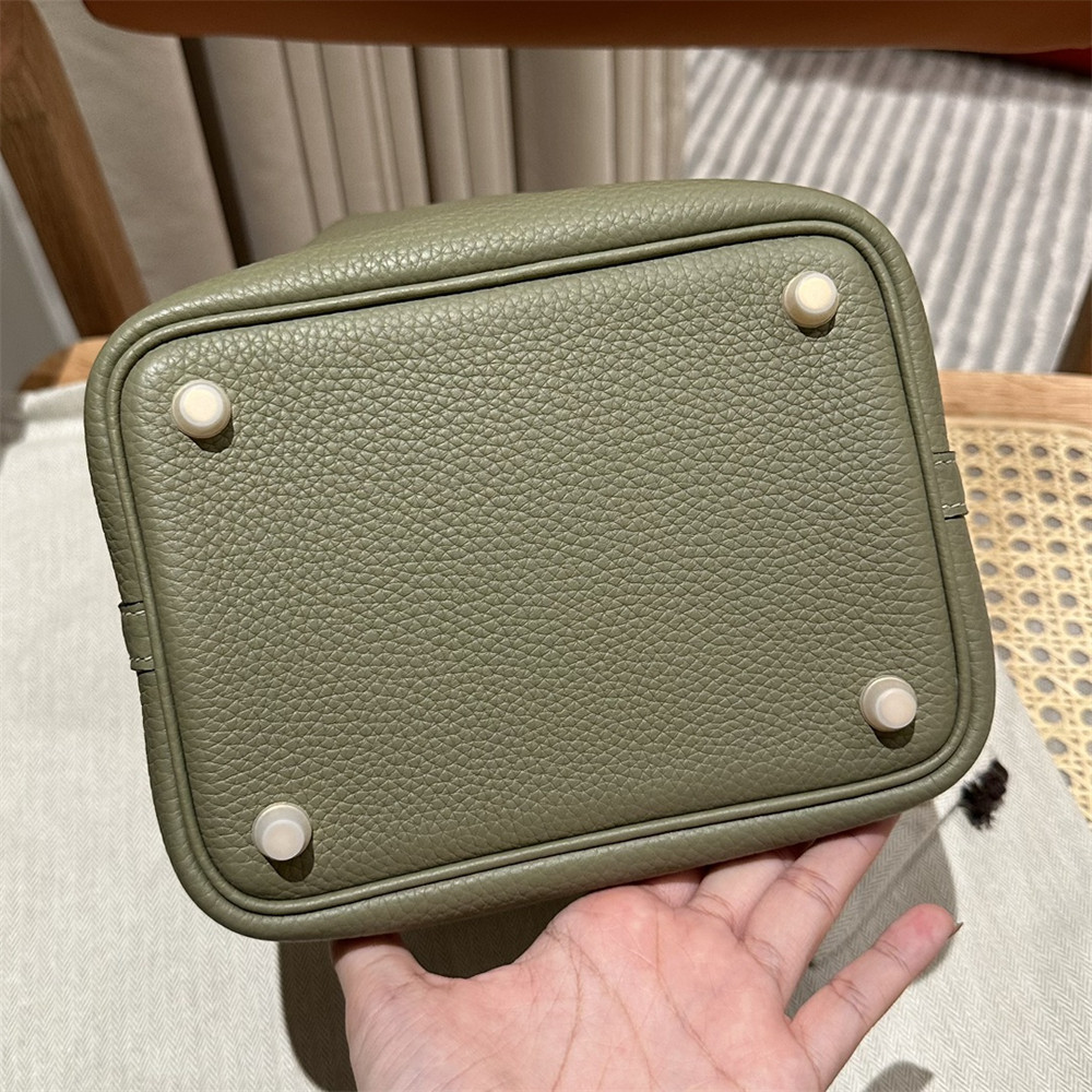 H**mes picotin 18cm  sage greensage green without original box