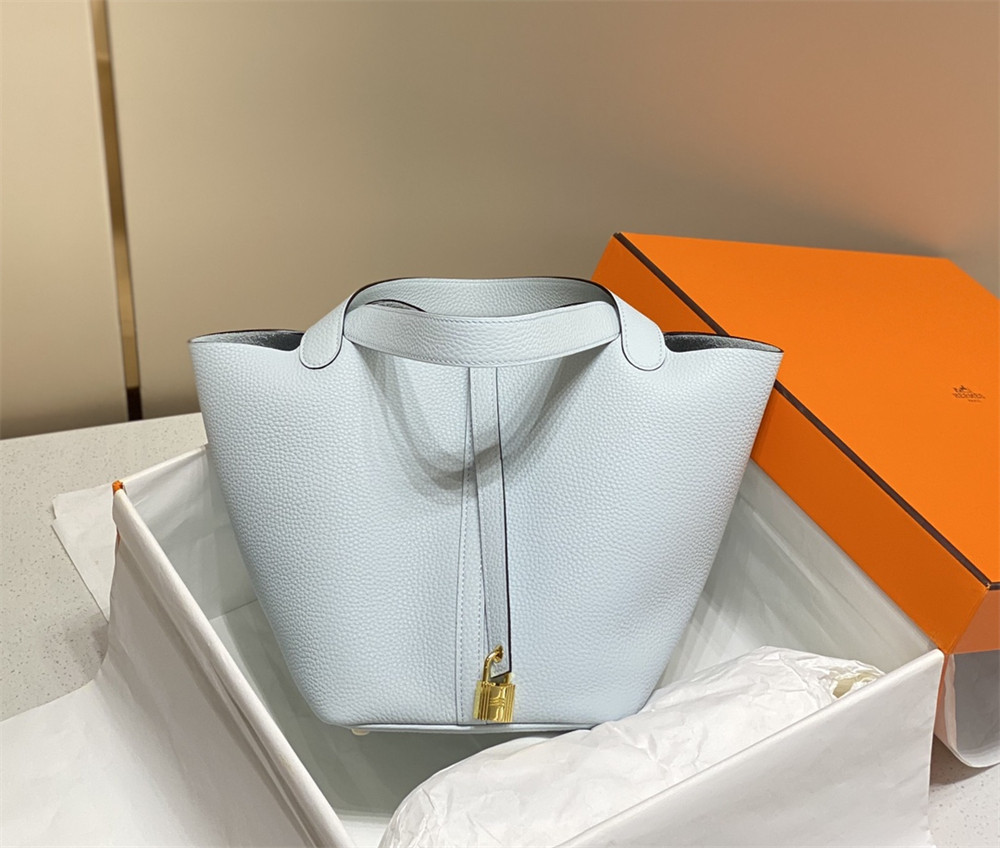 H**mes picotin 18cm holy grail blue without original box