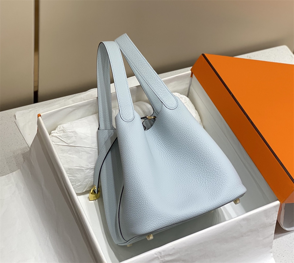 H**mes picotin 18cm holy grail blue without original box