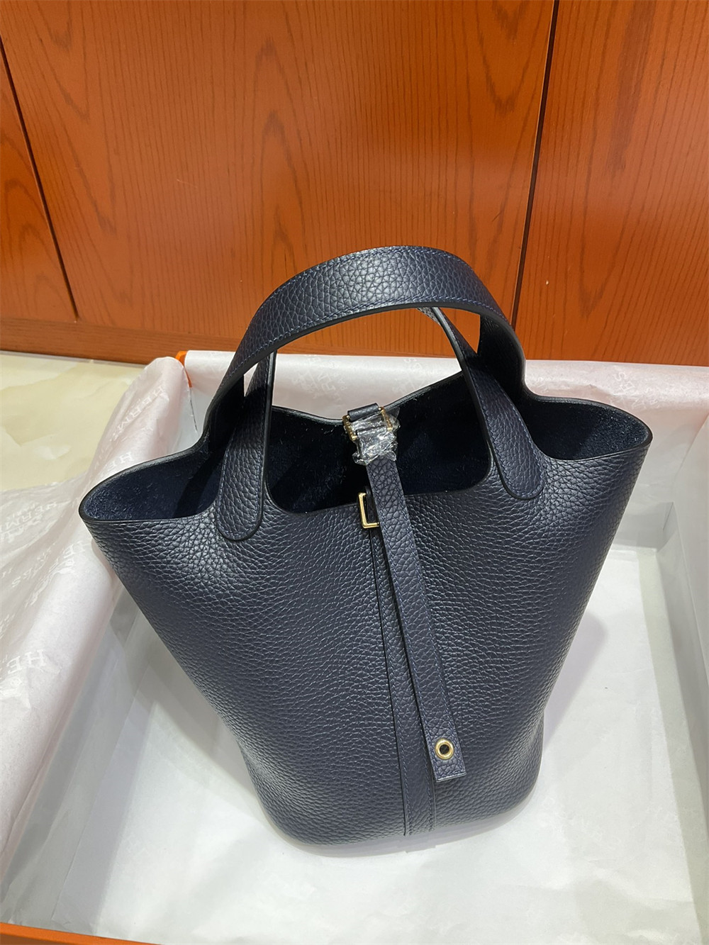 H**mes picotin 18cm midnight blue without original box