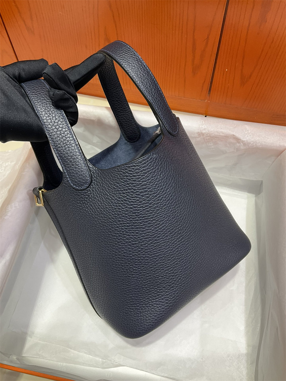 H**mes picotin 18cm midnight blue without original box