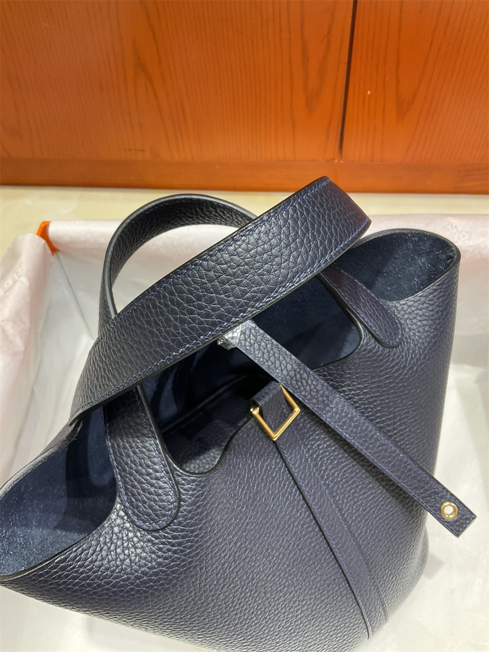 H**mes picotin 18cm midnight blue without original box