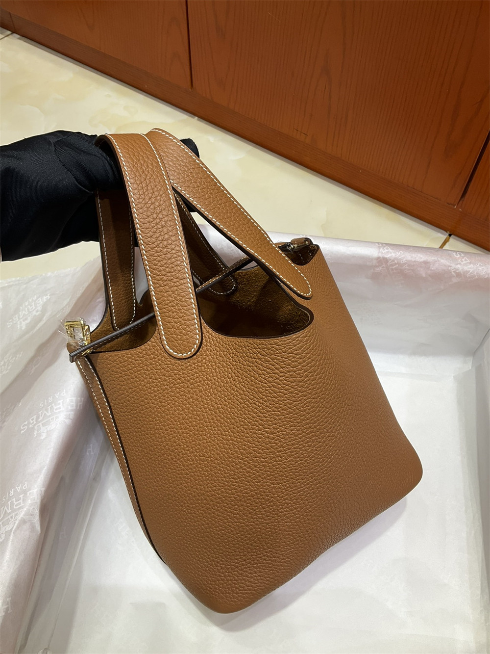 h**mes picotin 18cm G01den brown without original box