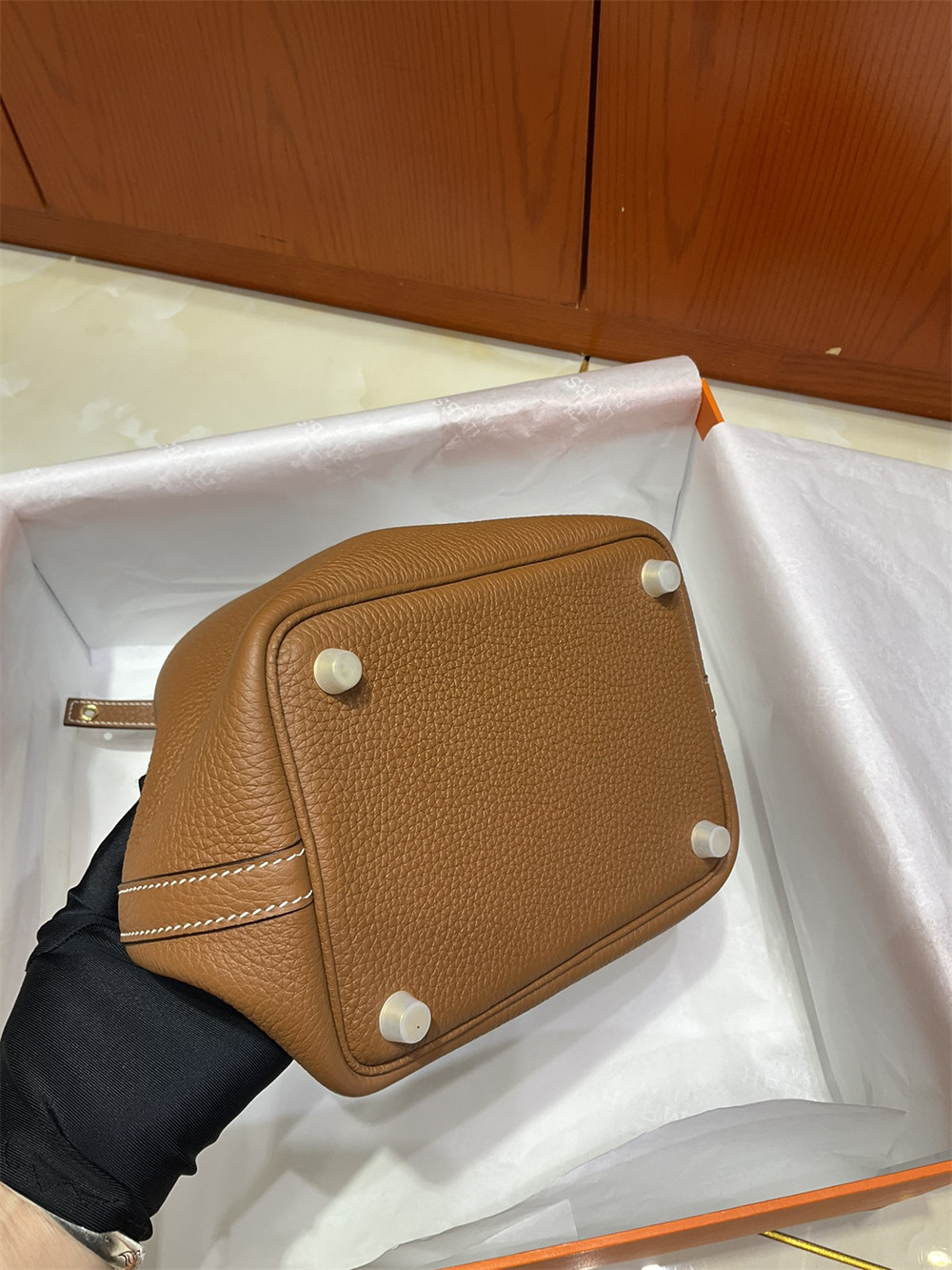 h**mes picotin 18cm G01den brown without original box
