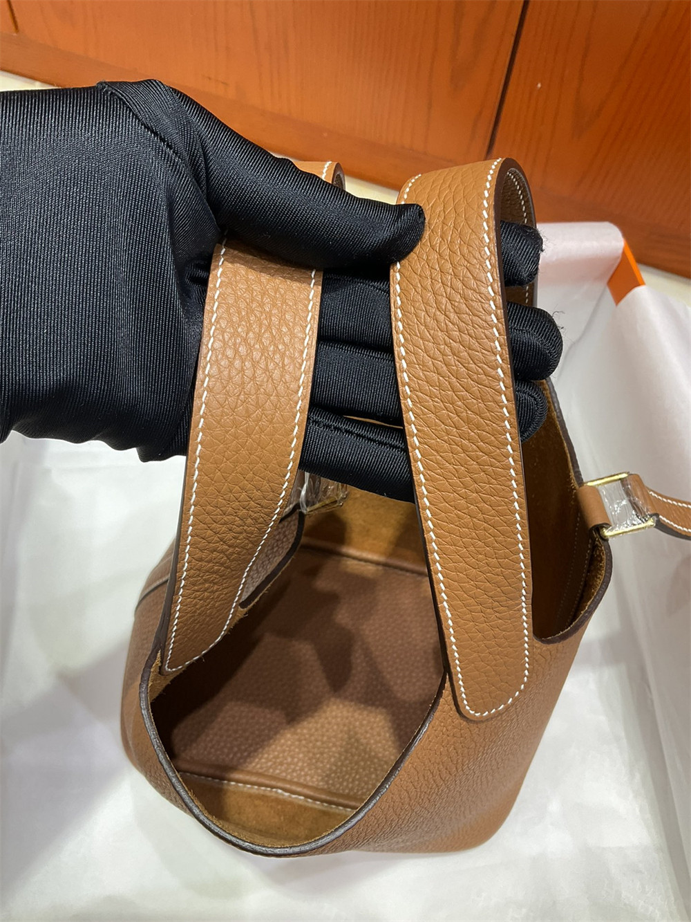 h**mes picotin 18cm G01den brown without original box