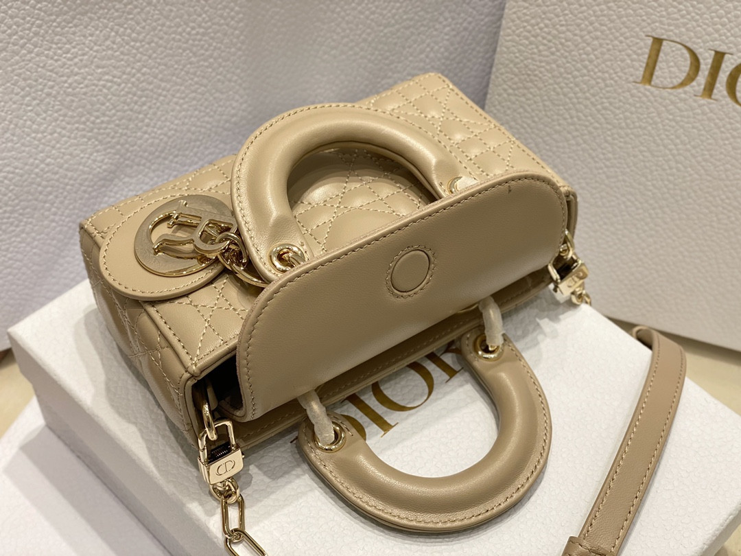 D*or mini lady d-joy bag biscuit 16 x 9 x 5 cm