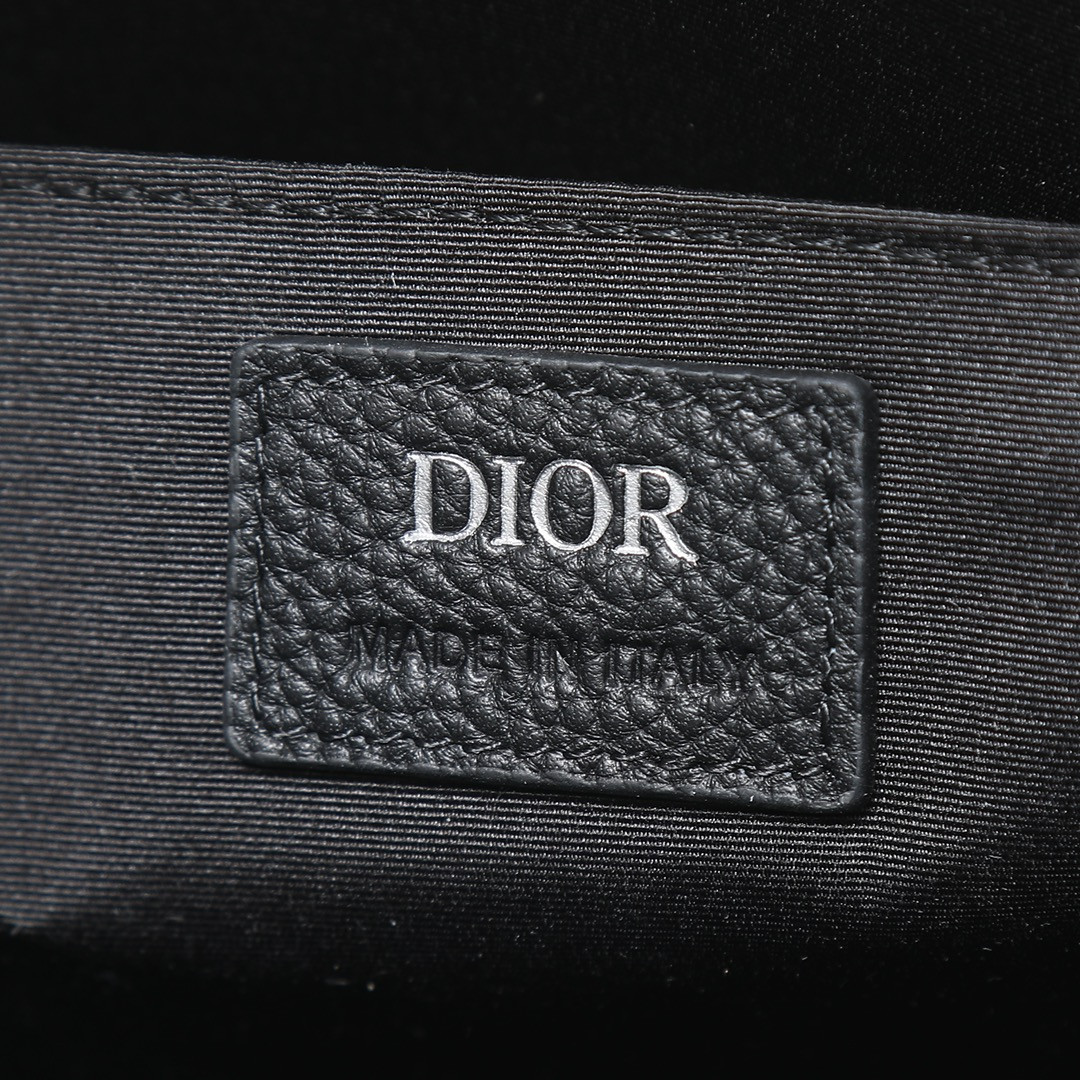 d*or safari N0*H-south tote bag black d*or oblique jacquard 8.5 x 9.5 x 3 inches
