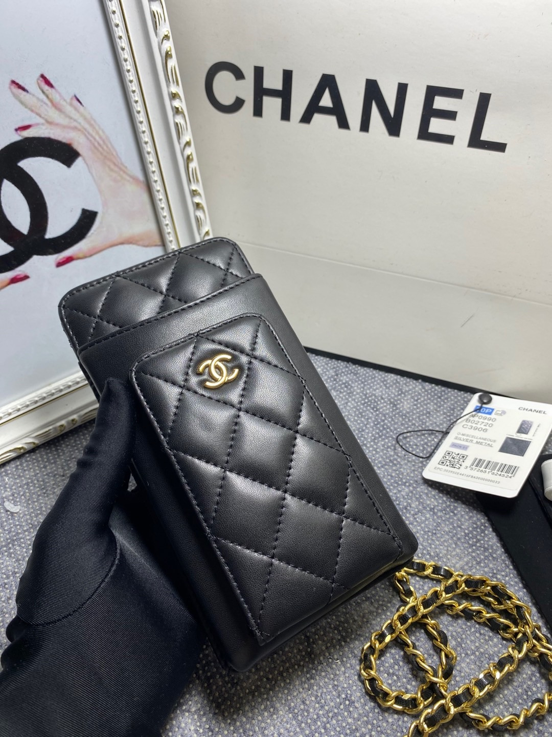 Ch*el long zipped wallet 19-11cm