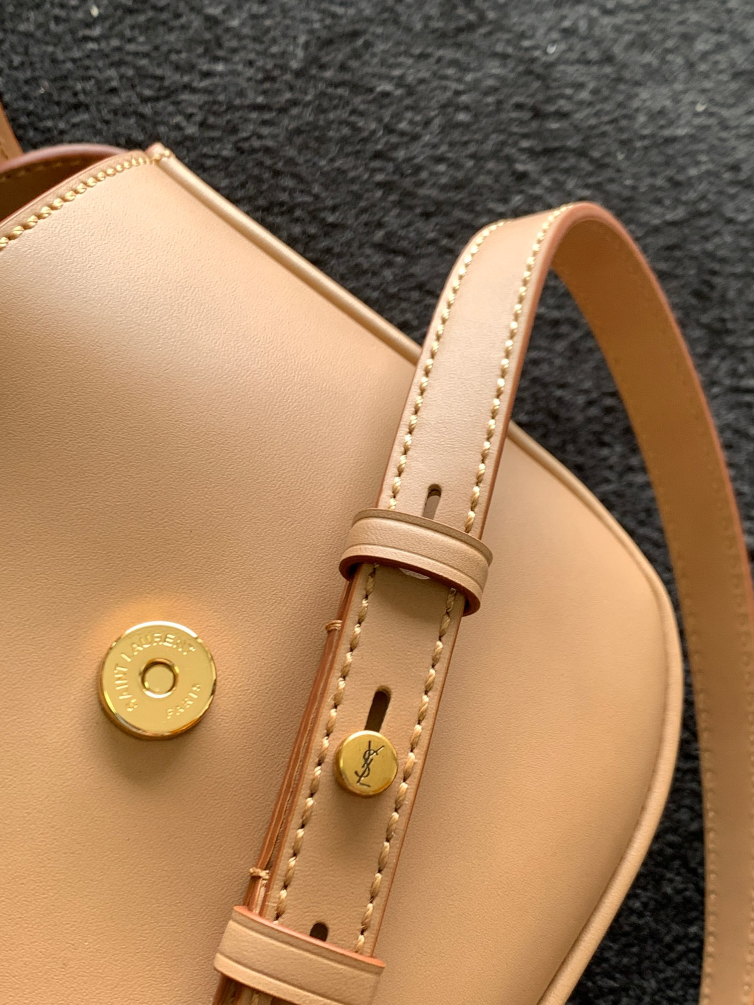 Y*L kaia small satchel in smooth leather 7.2 x 6.1 x 2.1 inches