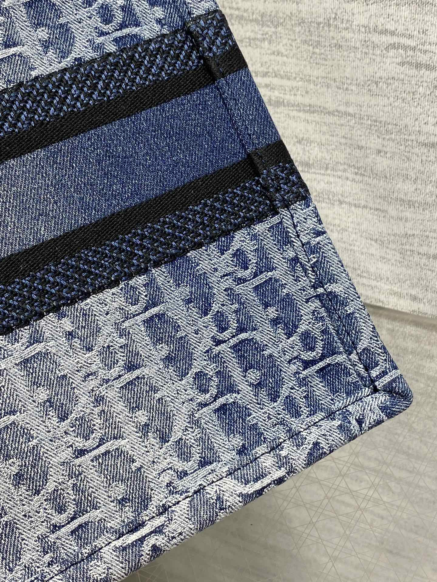 large d*or book tote blue De*1m d*or oblique jacquard 26x8x22cm