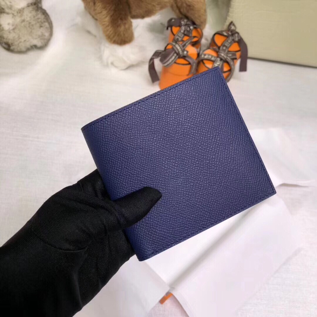 H**mes poker compact wallet
