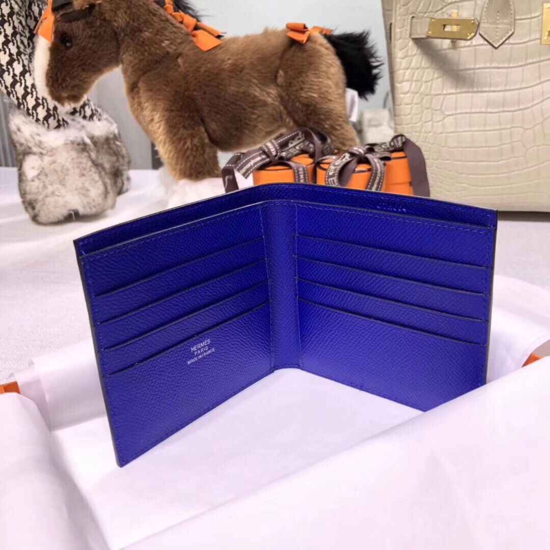 H**mes poker compact wallet