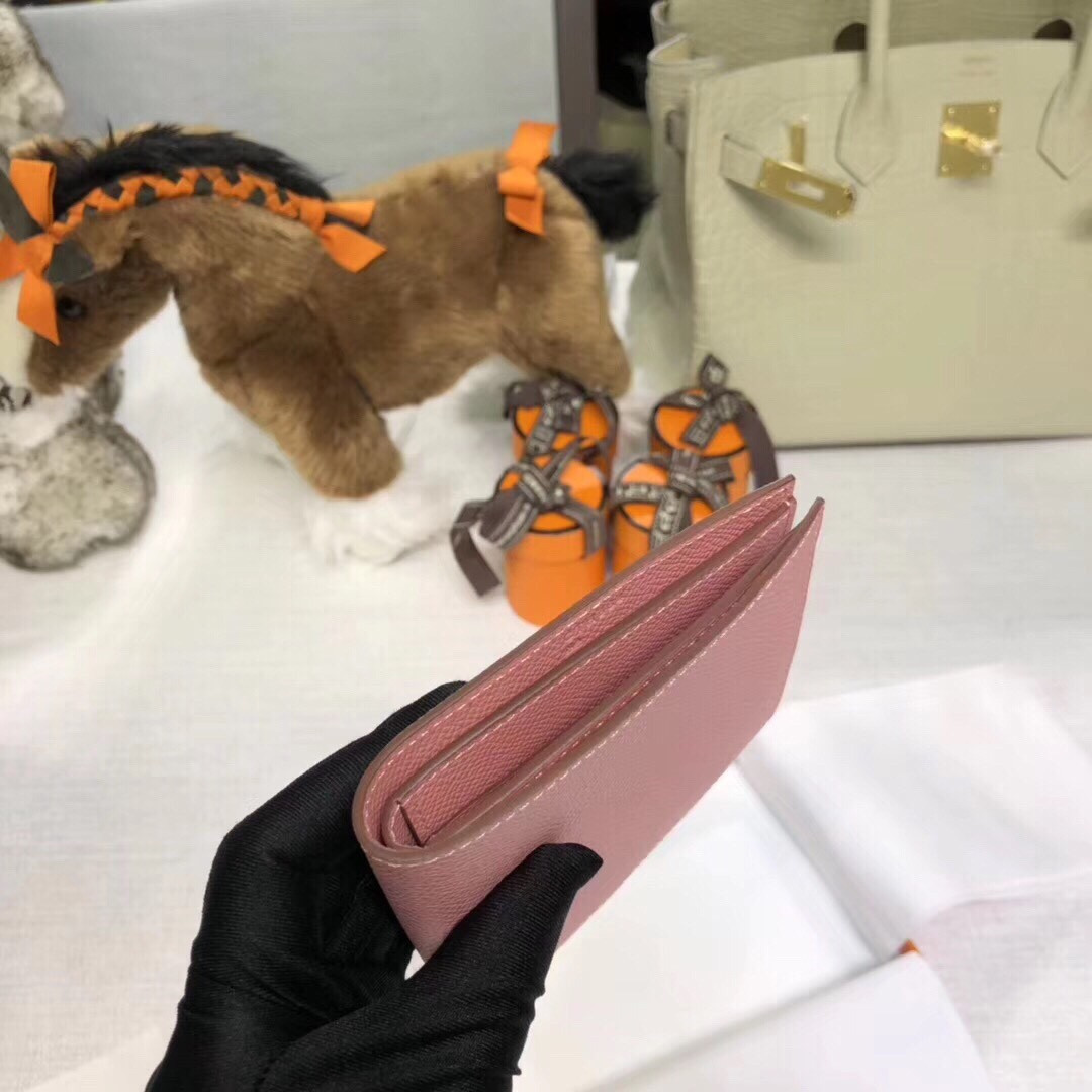 H**mes poker compact wallet