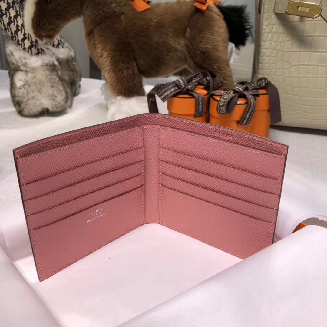 H**mes poker compact wallet