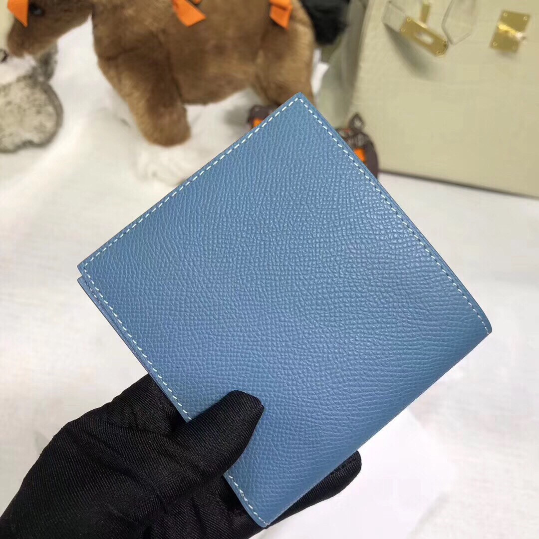 H**mes poker compact wallet