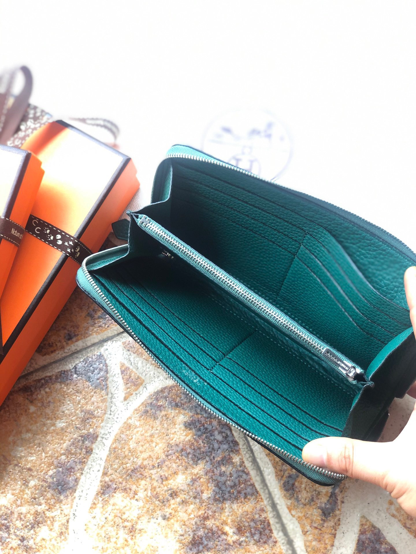 H**mes long wallet 20x11cm