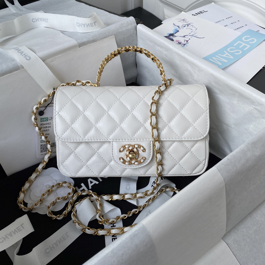 MINI FLAP BAG WITH TOP HANDLE 24C 12x20x6cm
