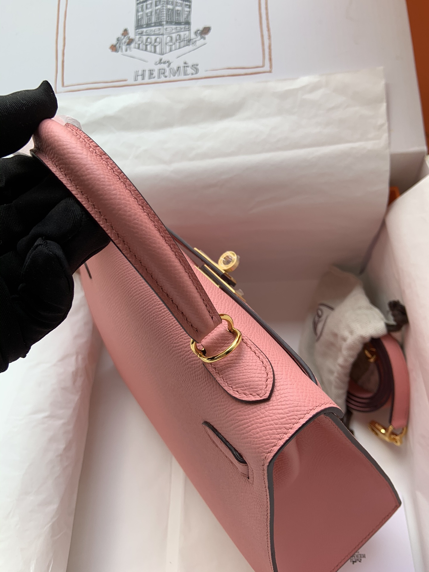 H**mes kelly gold-tone hardware 25 28