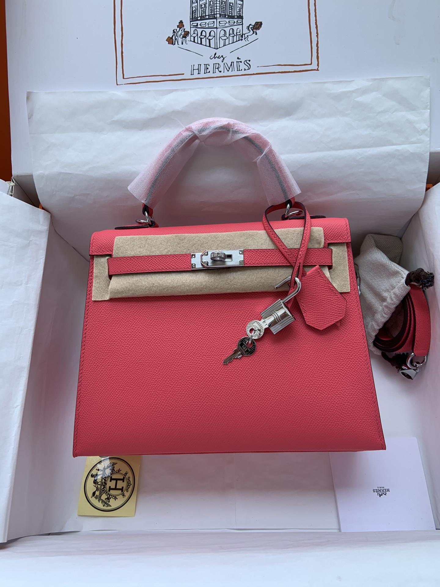 H**mes kelly silver-tone hardware 25 28