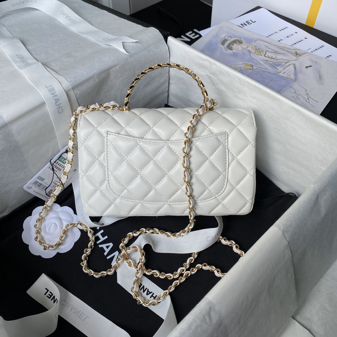Ch*el 24a mini classic handbag 12 × 20 × 6 cm