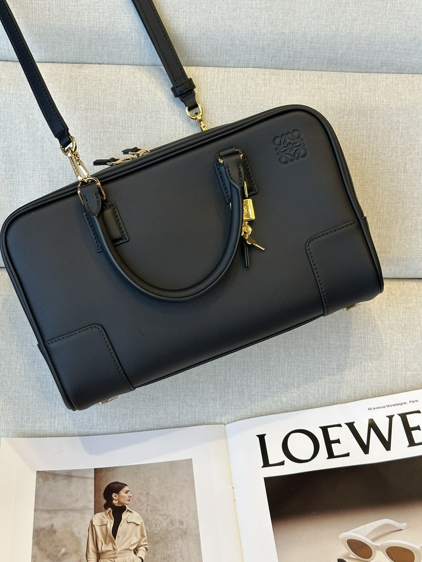 L0ew* amazona 28 bag in nappa calfskin 28x18x11cm