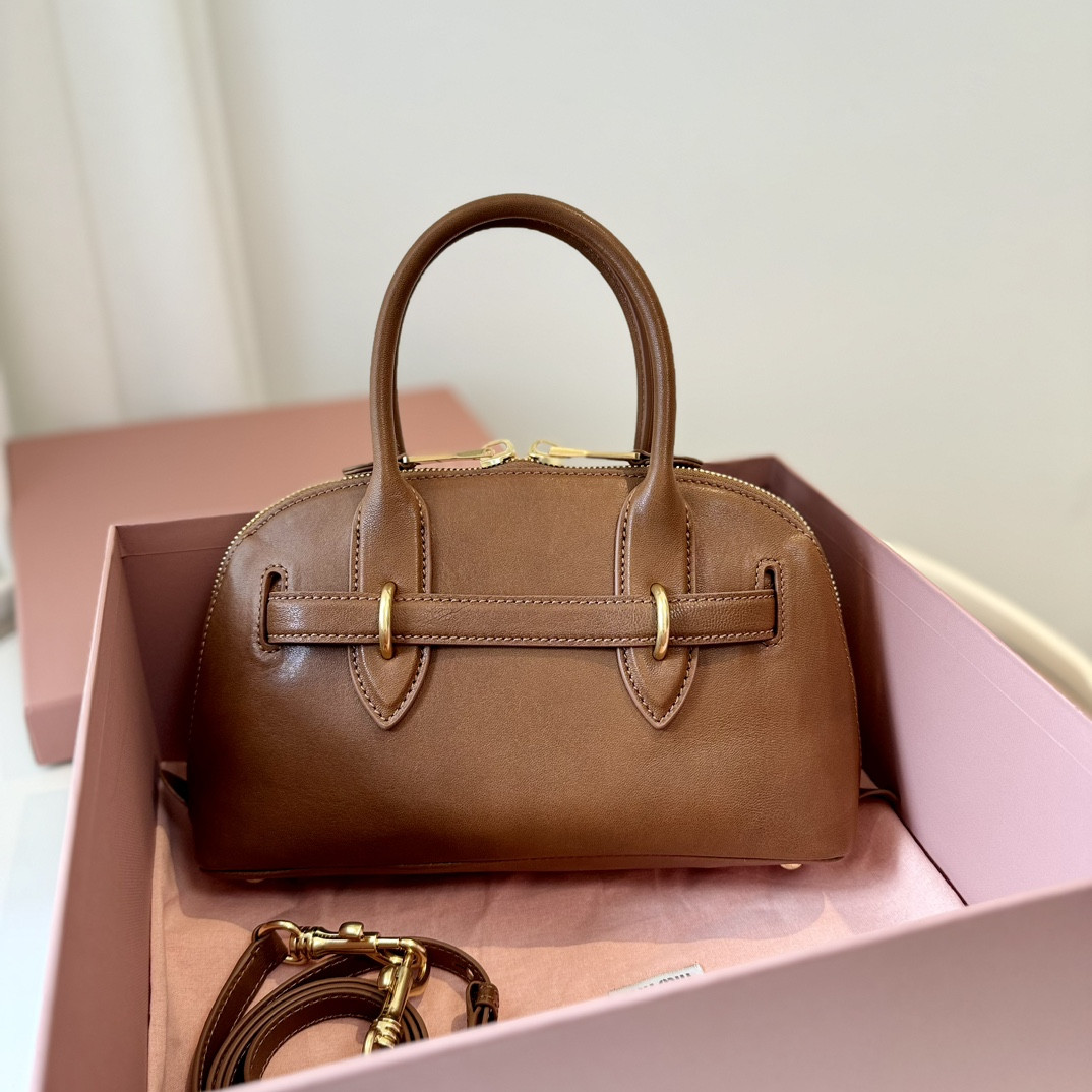 M1v M1v aventure nappa leather top-handle bag 16.5x28x10cm