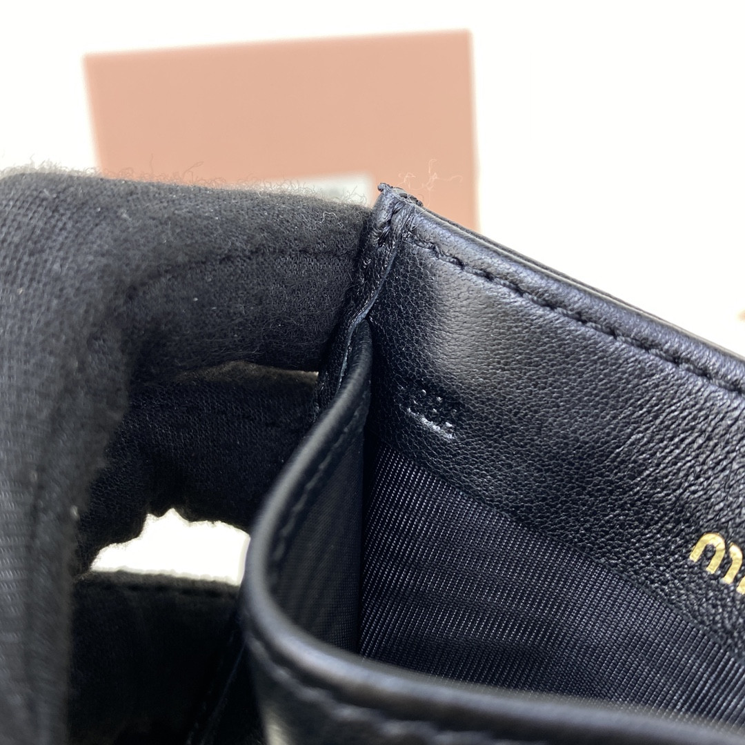 M1v M1v matelassé nappa leather card holder 8x10.5cm