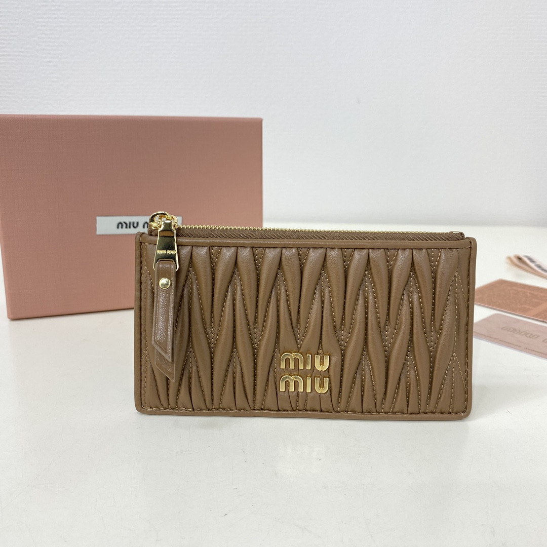M1v M1v matelassé nappa leather card holder 8x15cm
