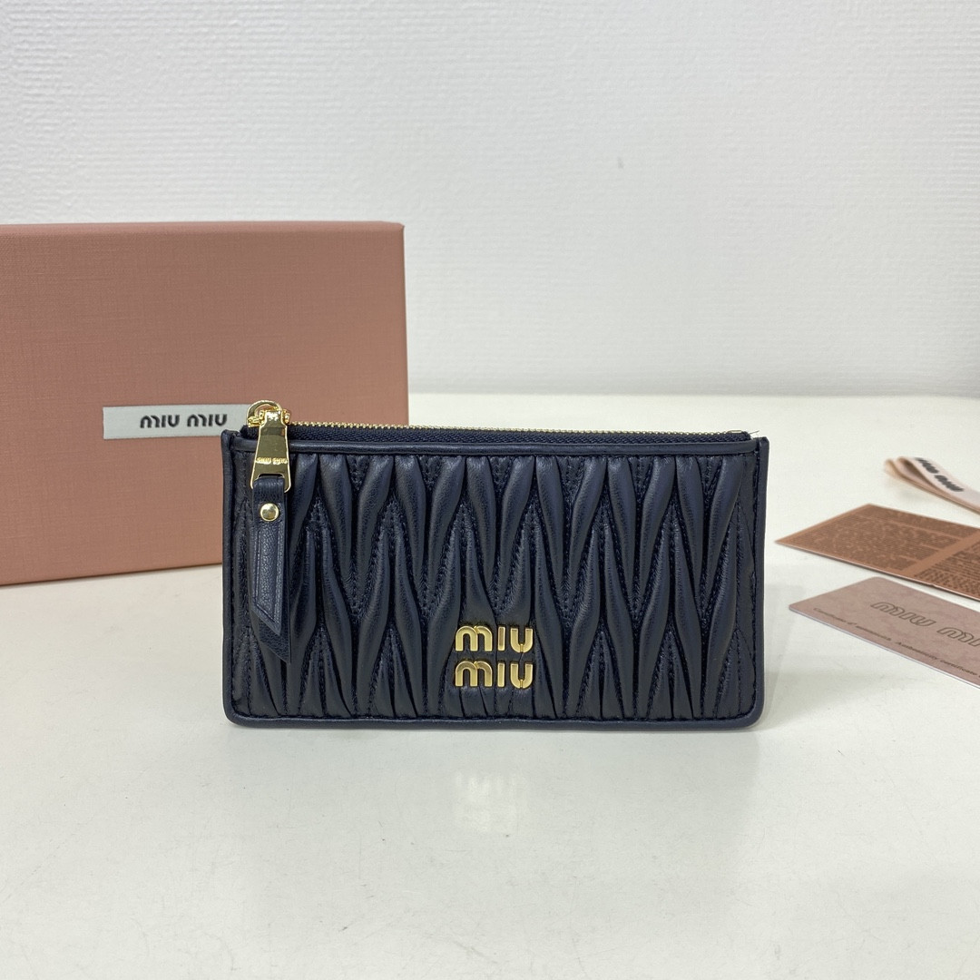 M1v M1v matelassé nappa leather card holder 8x15cm