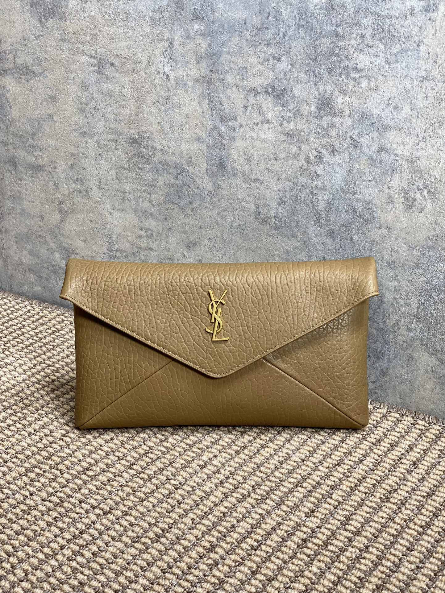 Y*L cassandre large envelope pouch in lambskin 29.5x18x4.5cm