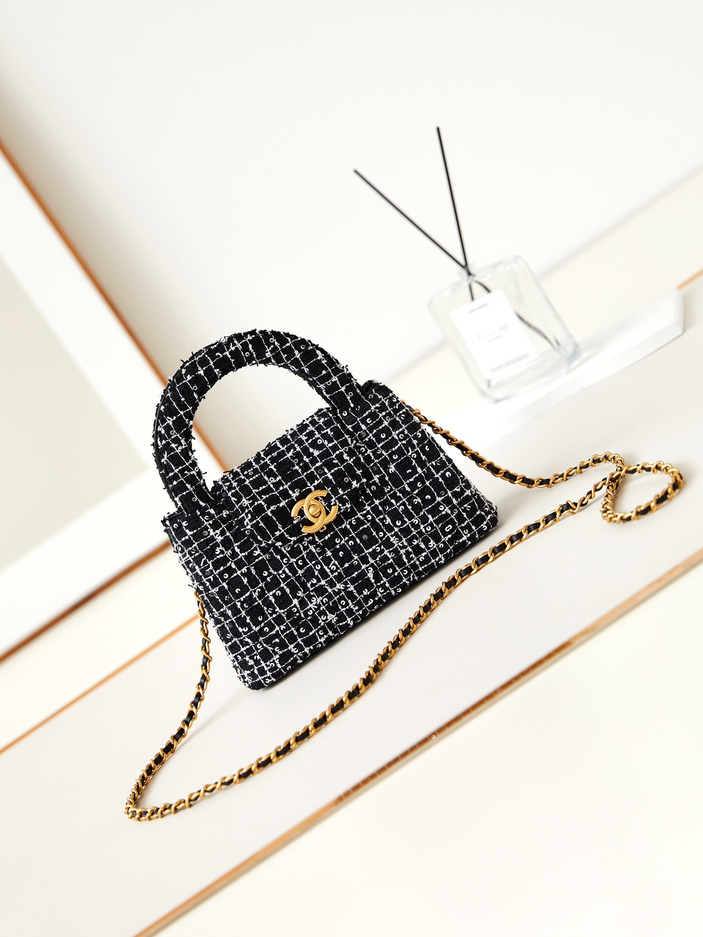Ch*el 23k kelly 19x13x7cm