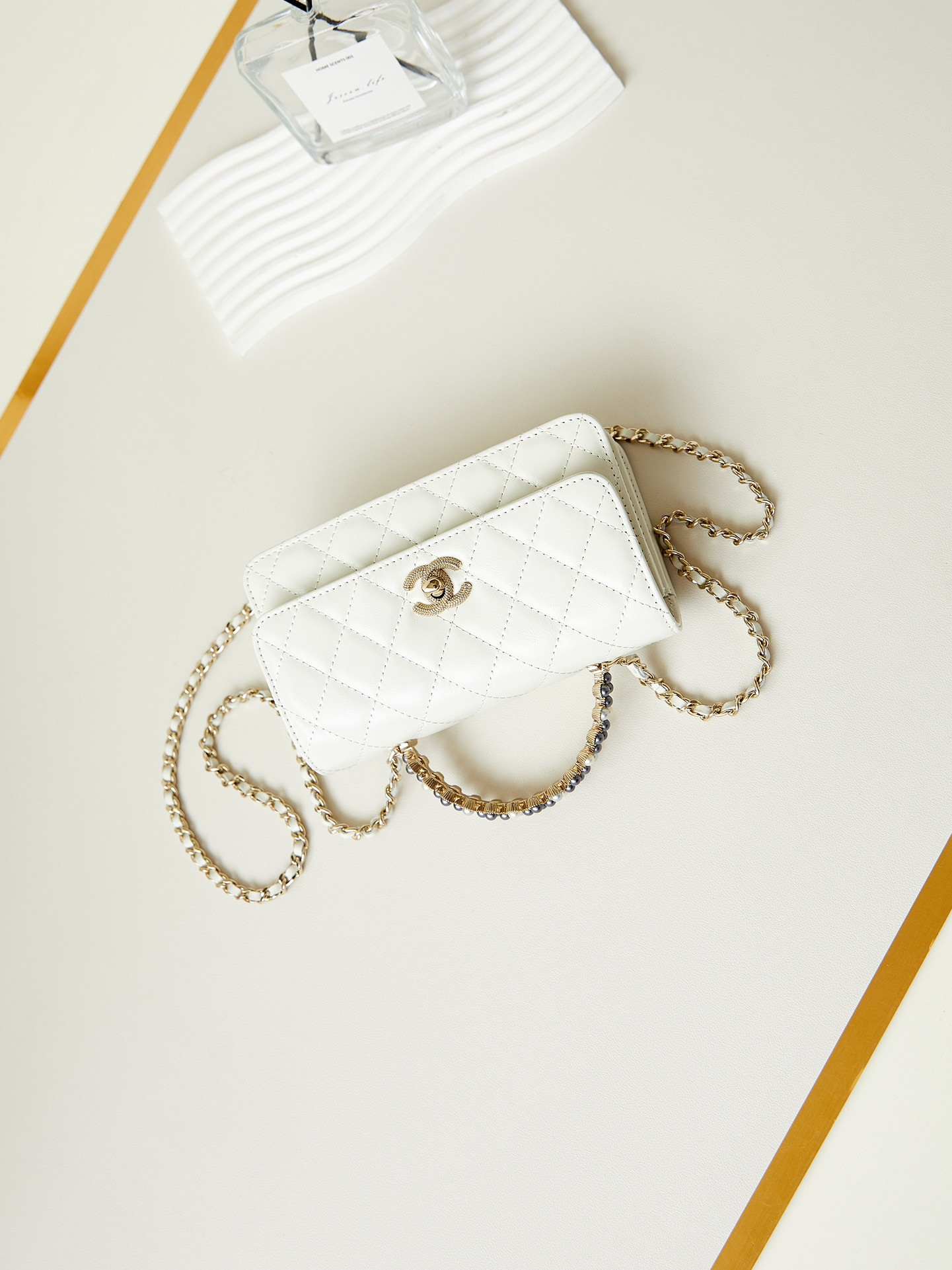 Ch*el 24p woc classic wallet on chain 11x18.5x6cm