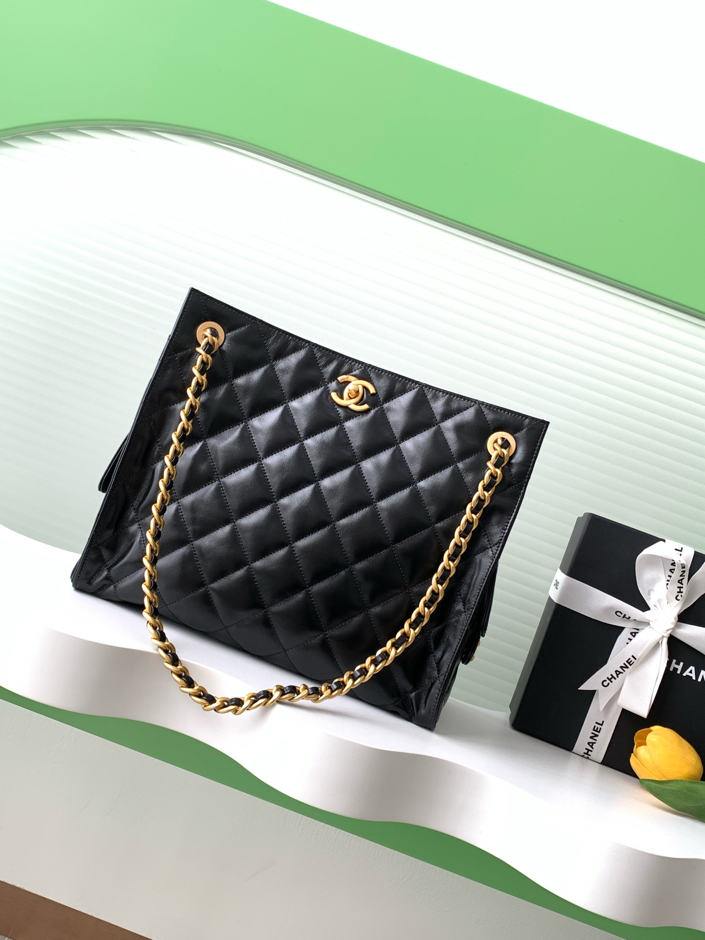 Ch*el shopping bag hobo 26x31x13cm