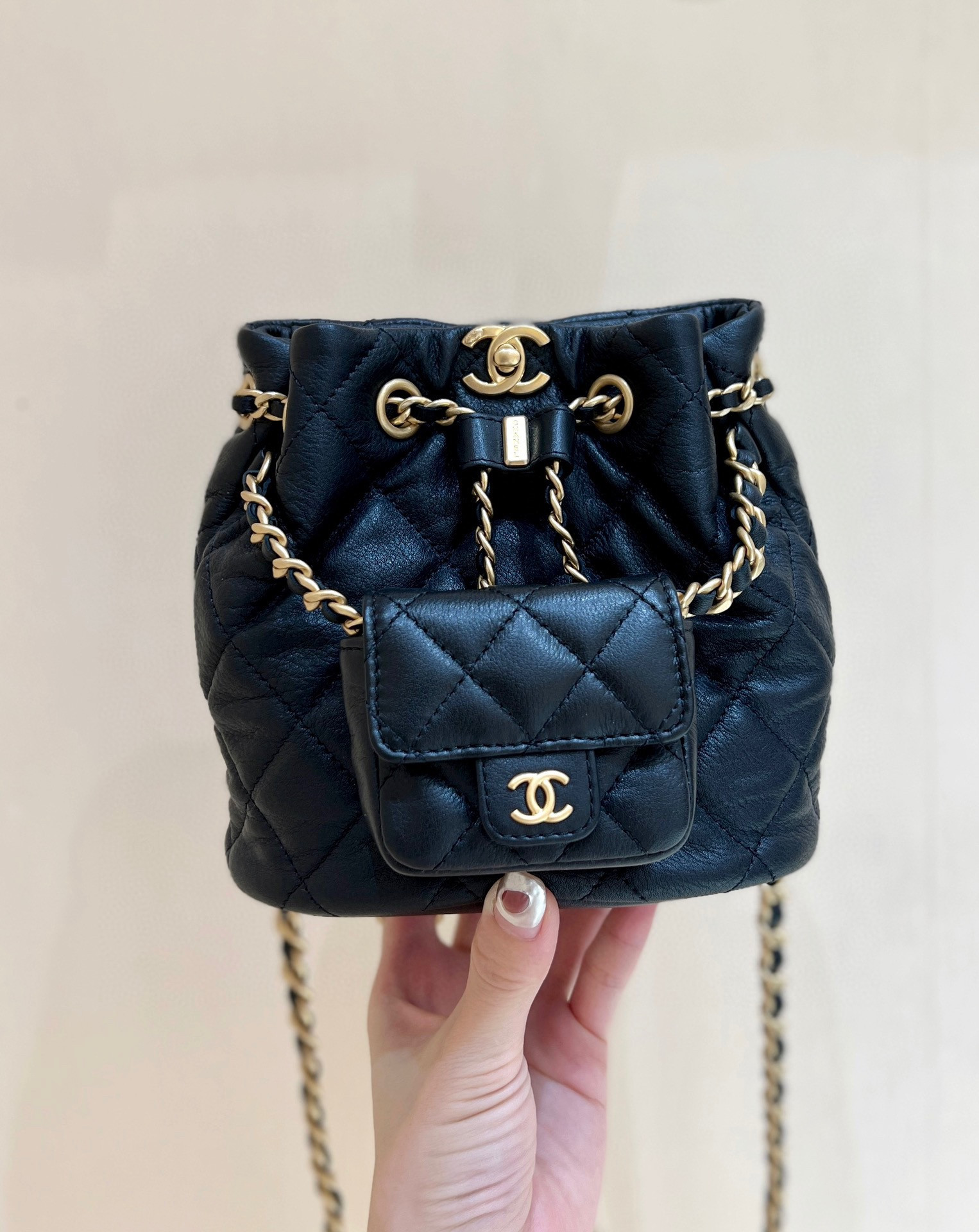Ch*el backpack 16.5x17x12cm
