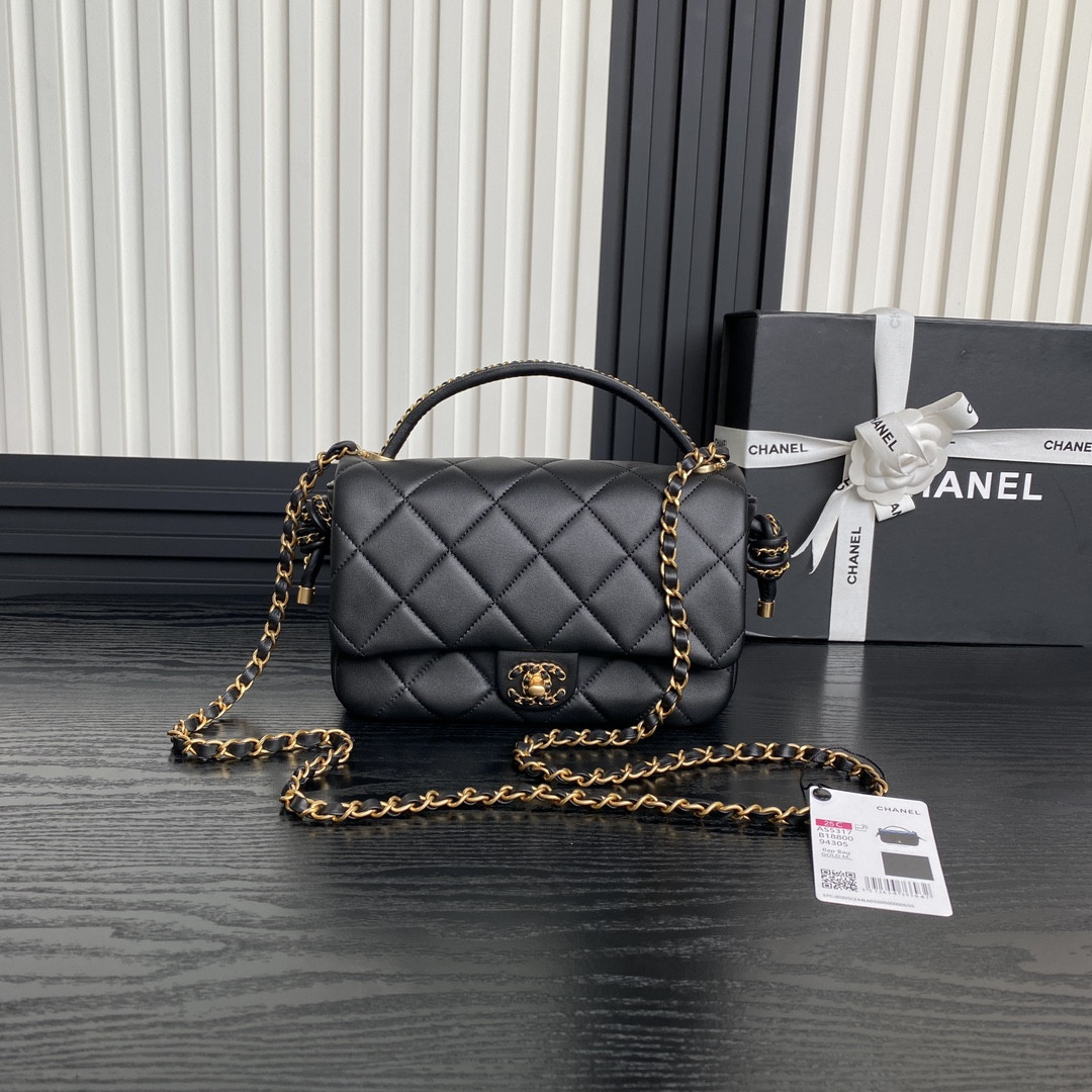 Ch*el flap handbag as5317 22x23.5x6cm