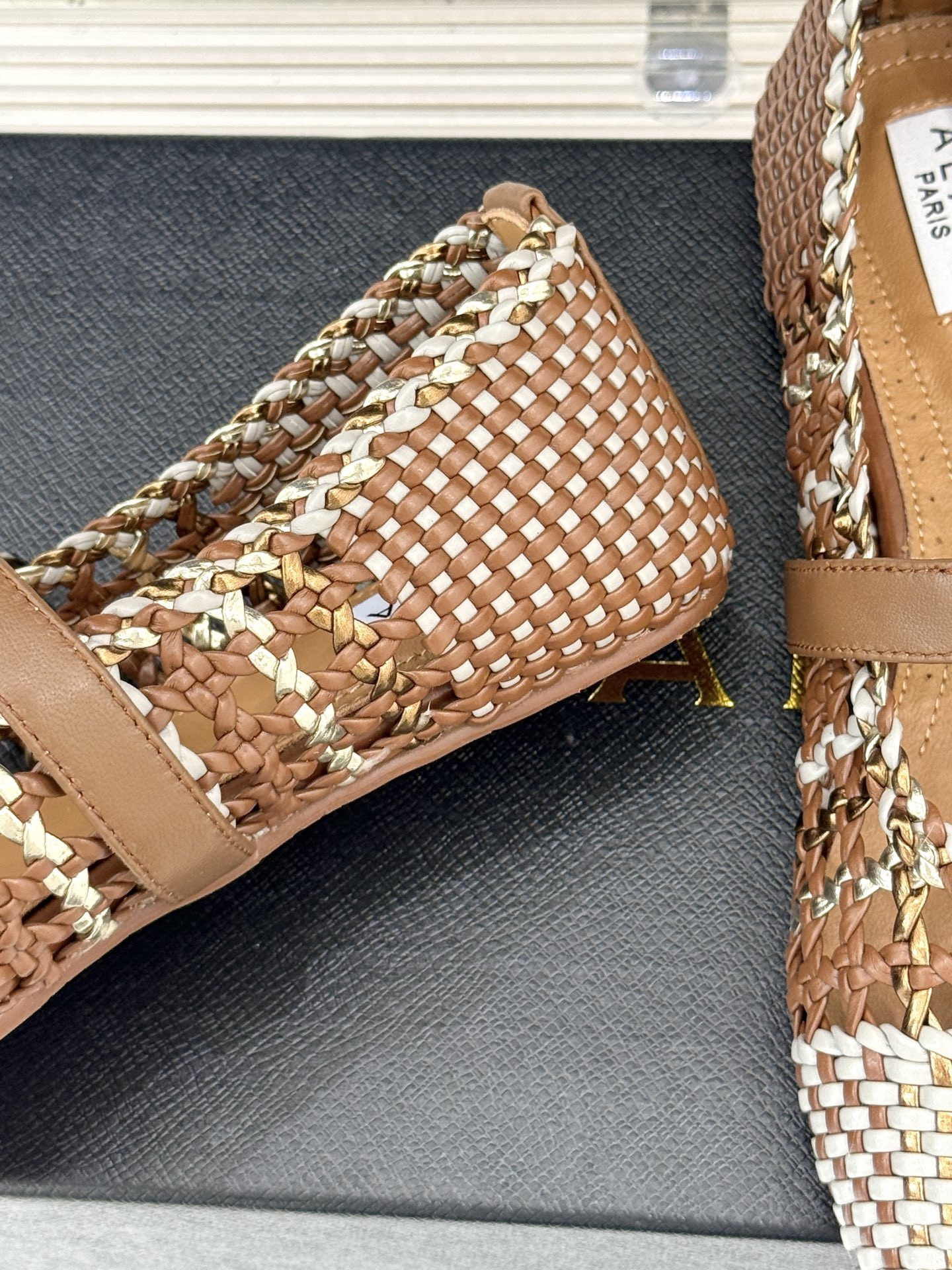 ua alaïa hollow woven mary jane flats(cusT0mized size 7-10 days production time)