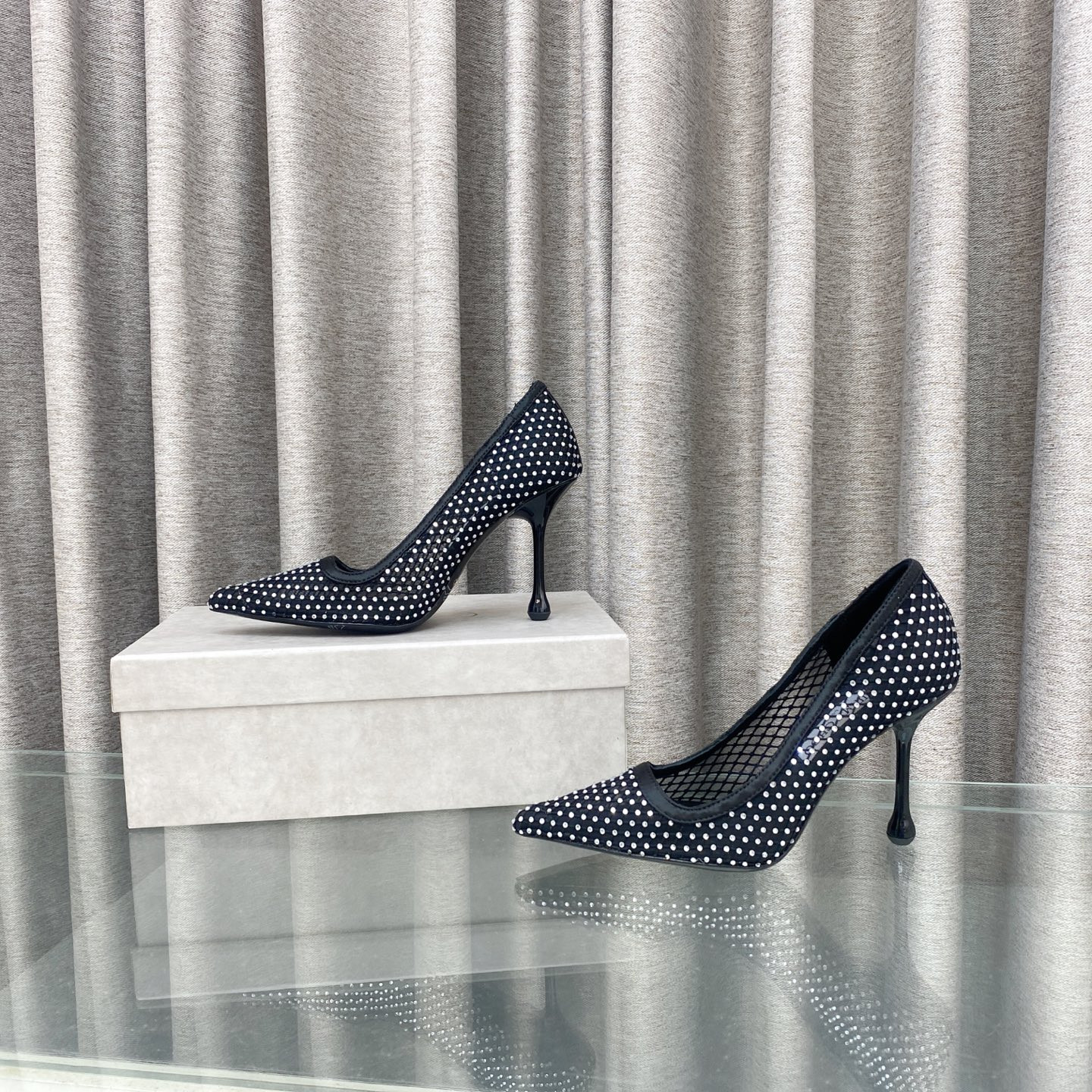 ua Ji*y Ch* ixia mesh pumps 8.5cm