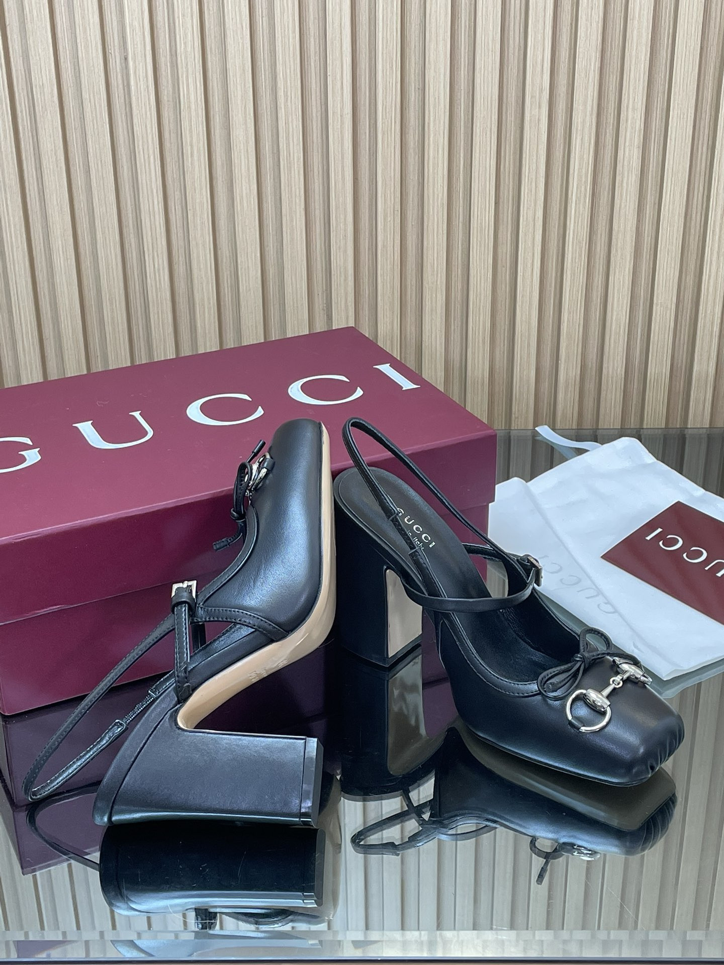 ua G*u*i G*u*i horsebit slingback pump 9.5cm heel