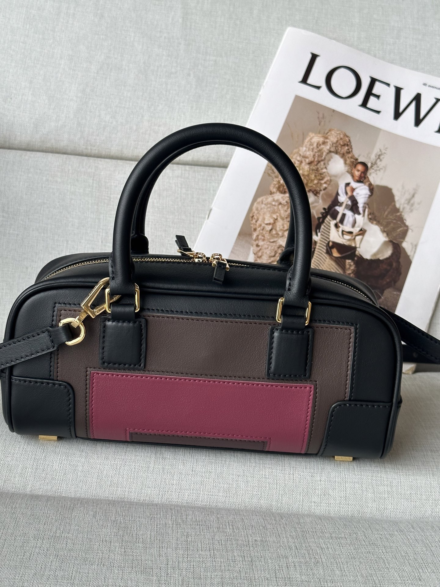 L0ew* x albers amazona 23 cropped bag in nappa calfskin 23x11x10cm