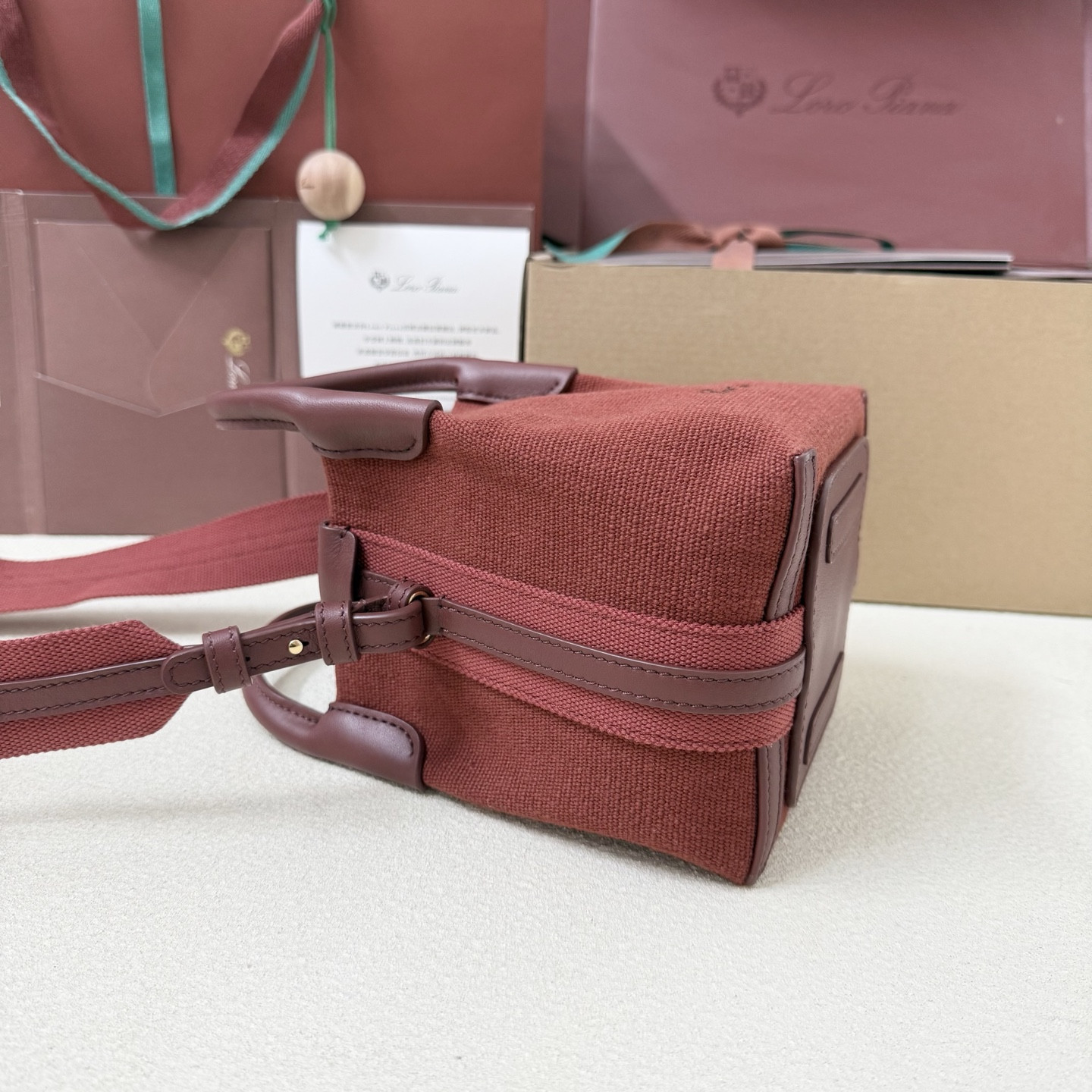 L**o p*ana micro bale cotton bag 23x16x14cm