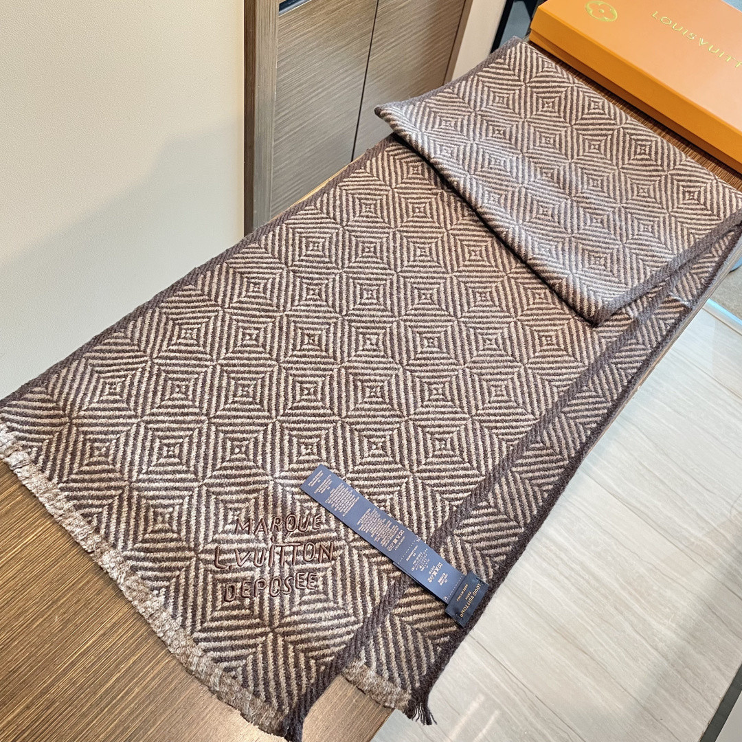 l0*is V*t0n scarf 35x200cm 100% cashmere