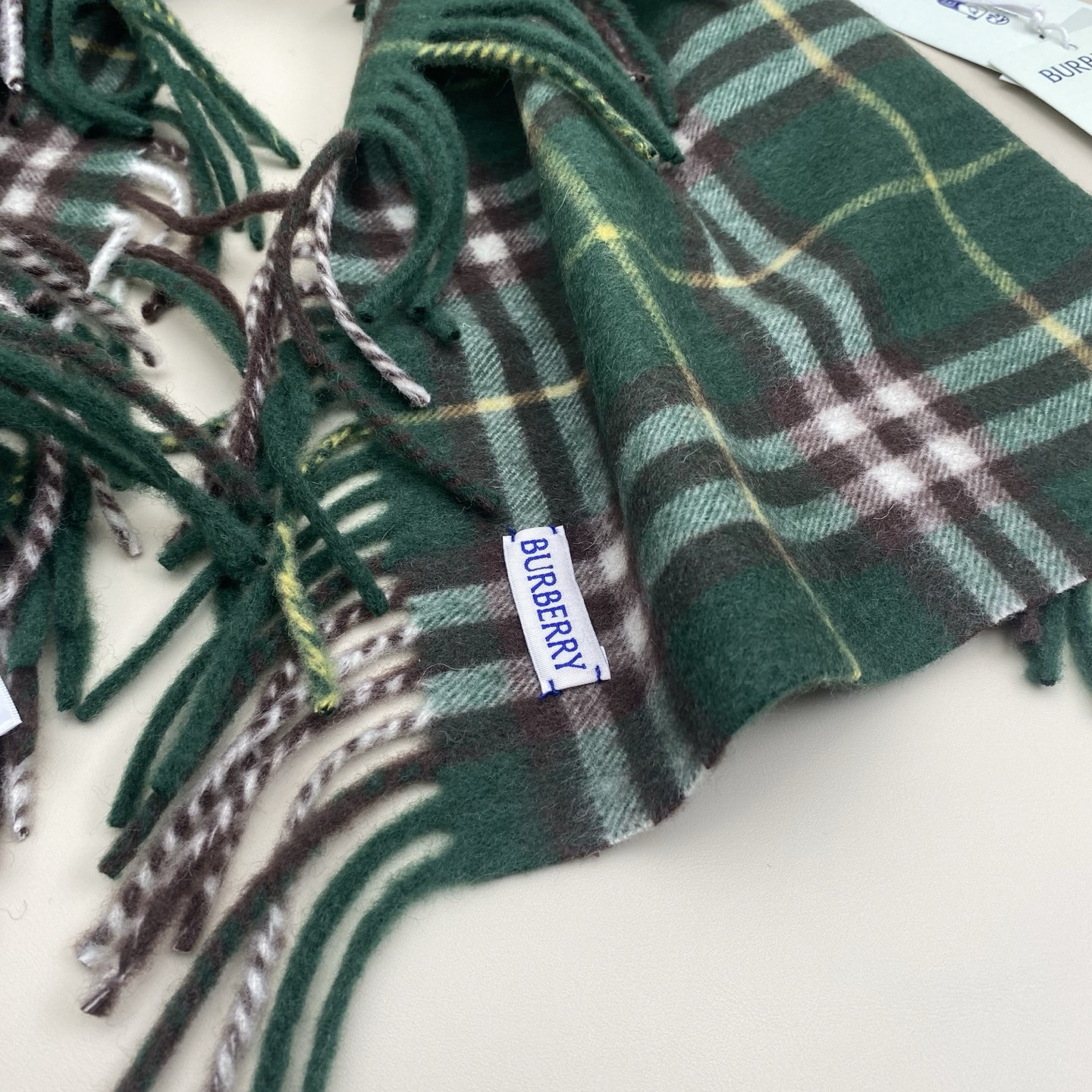 B**rry check cashmere happy scarf 30x155cm
