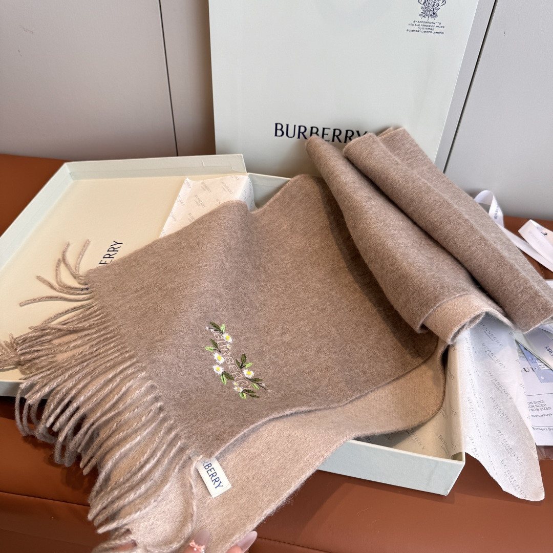 B**rry double-sided scarf 30x200cm 100% cashmere