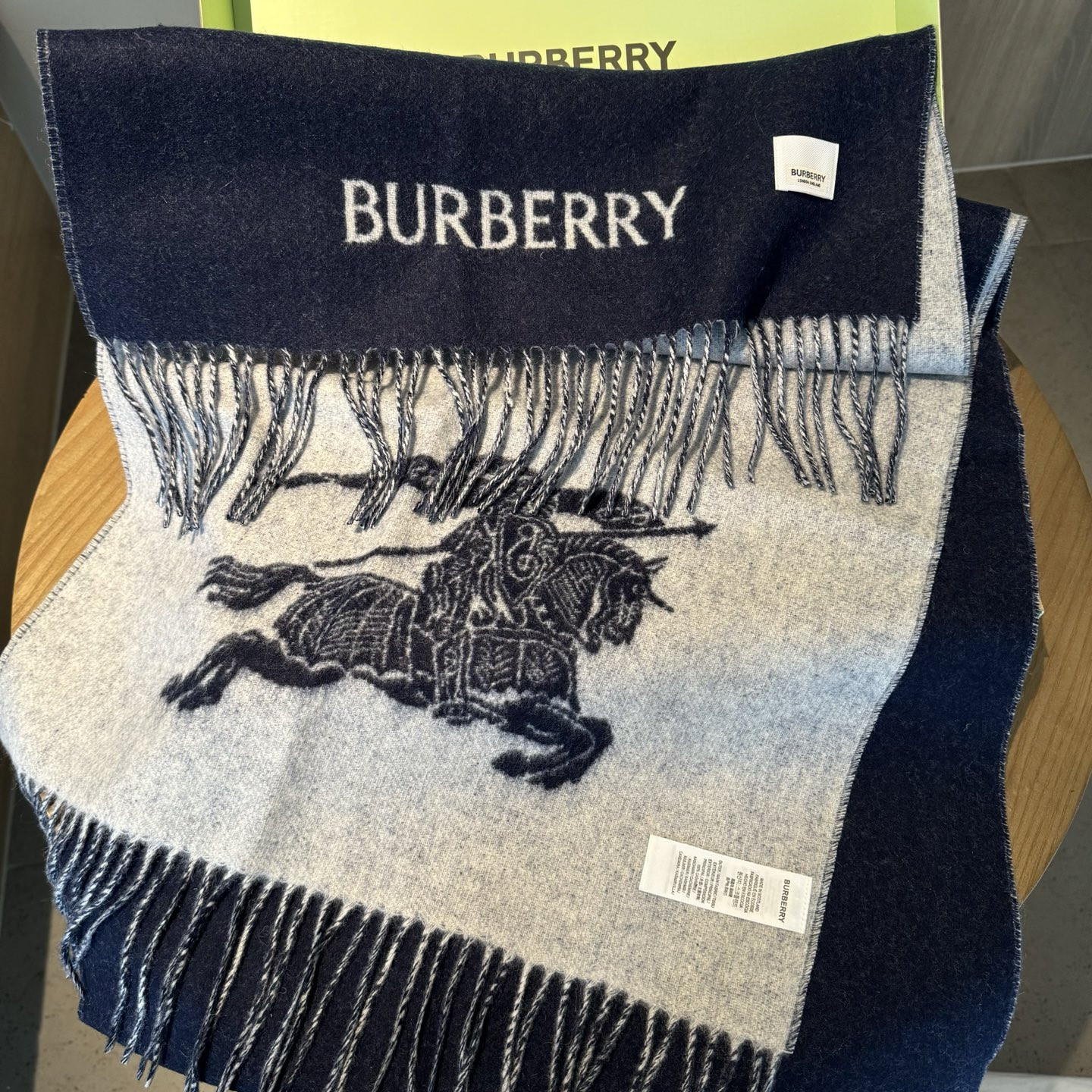 B**rry reversible ekd cashmere scarf 32x180cm 100% wool