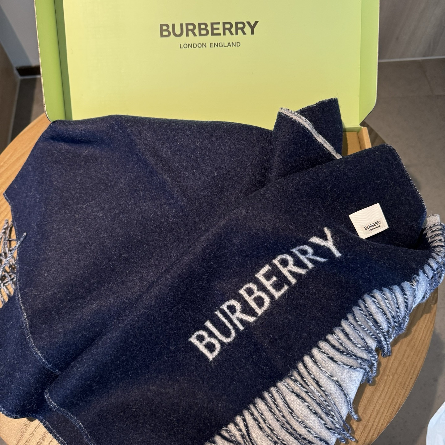 B**rry reversible ekd cashmere scarf 32x180cm 100% wool