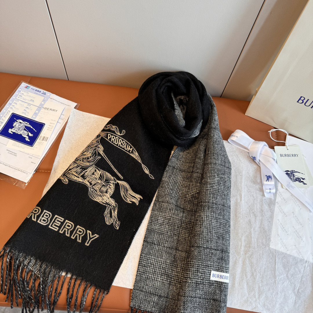 B**rry reversible ekd cashmere scarf 30x200cm 100% lambswool