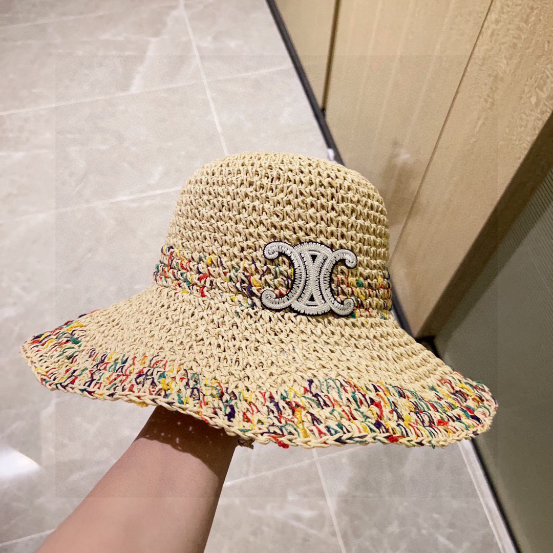 Ce**e crochet straw bucket hat