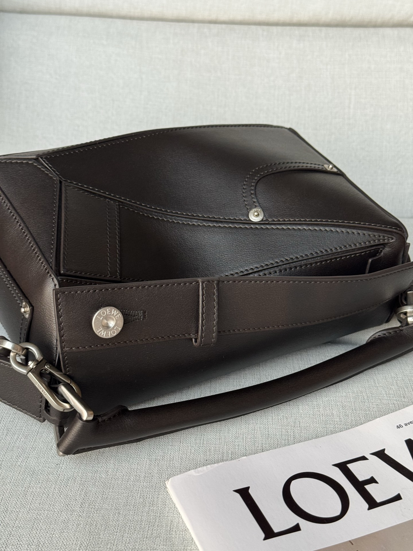 L0ew* panta small puzzle bag in shiny calfskin 16.5x24x10.5cm