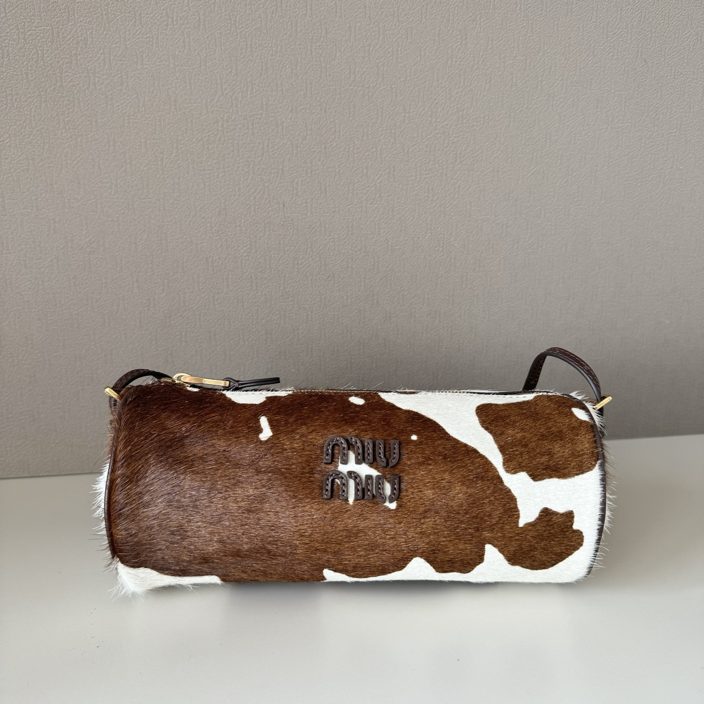 M1v M1v printed leather pouch 9x22x9cm