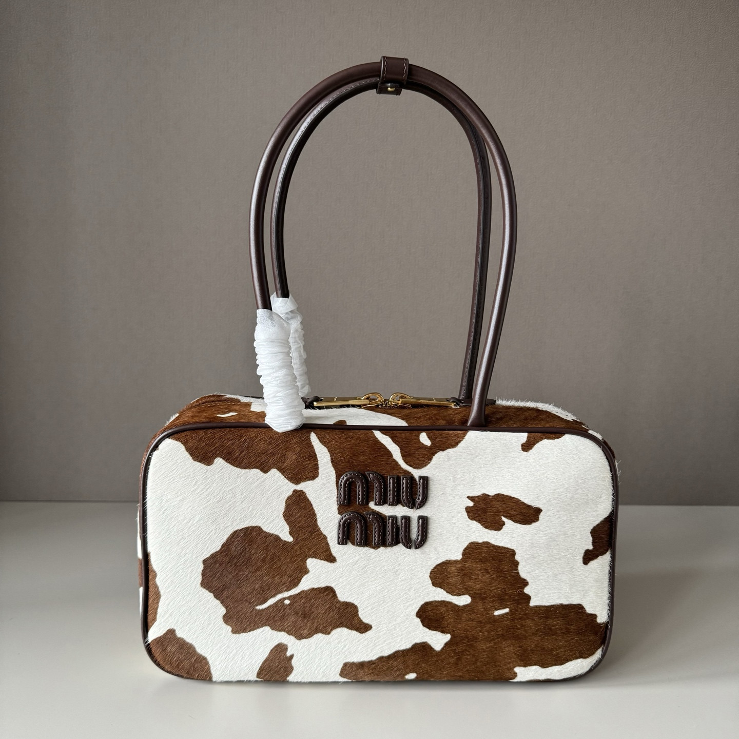 M1v M1v printed leather beau bag 17x30x8.5cm